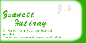 zsanett hutiray business card